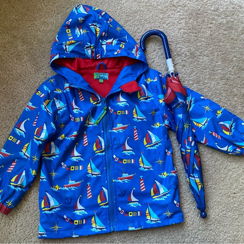 Kids Rain Jacket and Umbrella